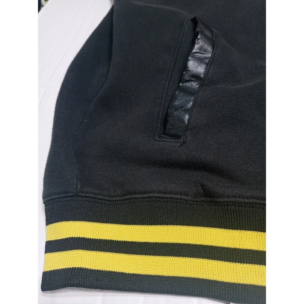 DC Comics Batman Varsity Jacket XL Black Yellow Snap Front‎ Long Sleeve Bomber - Picture 11 of 13